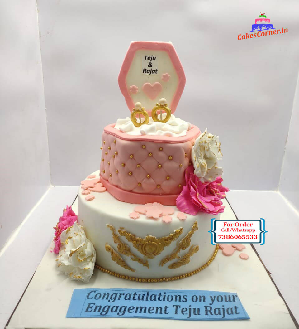Ring Ceremony Cake - Decorated Cake by MUSHQWORLD - CakesDecor