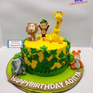 Jungle Safari Theme Cake