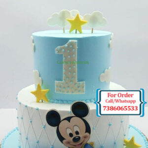 Micky Mouse Cake Without Fondant