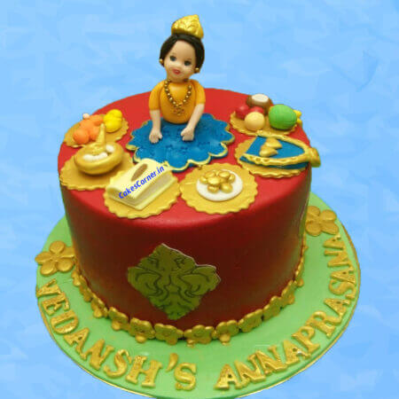 Vanilla Round Annaprasan Theme Cake, For Birthday Parties, Packaging Type:  Box at Rs 1299/kg in Patna