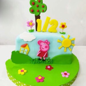 Peppa Pig Theme Half Year Birthday Cake