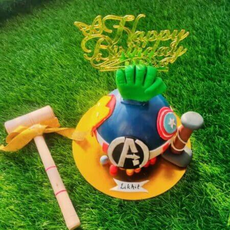 Avengers Pinata Cake