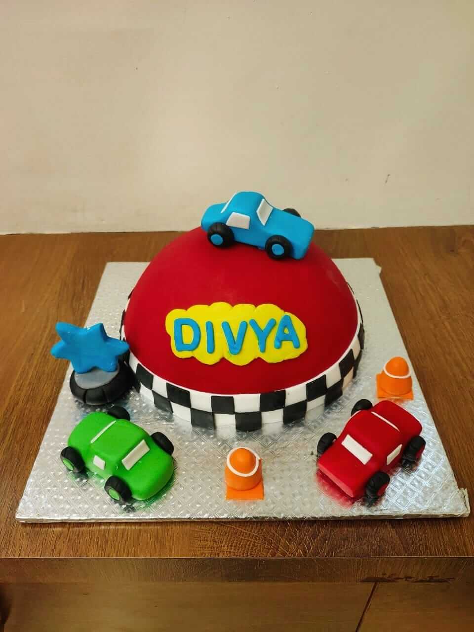 Car Theme Pinata Cake