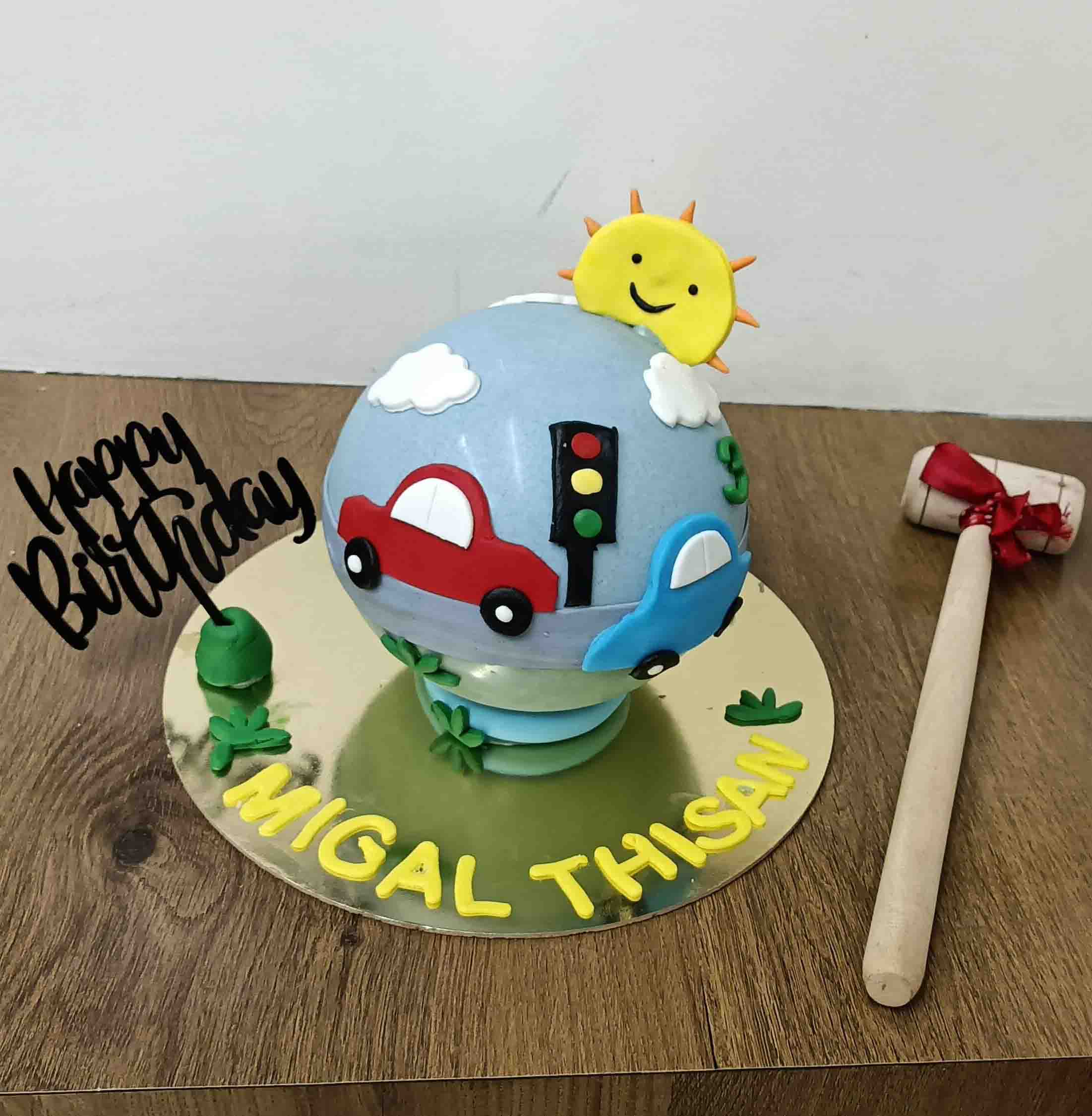 Cars Pinata Cake