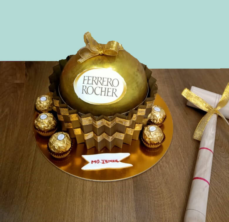 Ferrero Rocher Pinata Cake