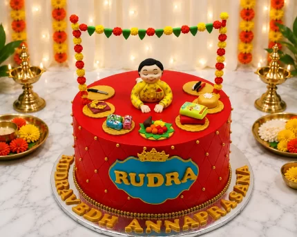 Baby Boy Annaprasana Cake