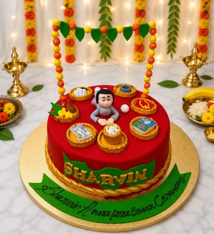 Boy Annaprasana Cake