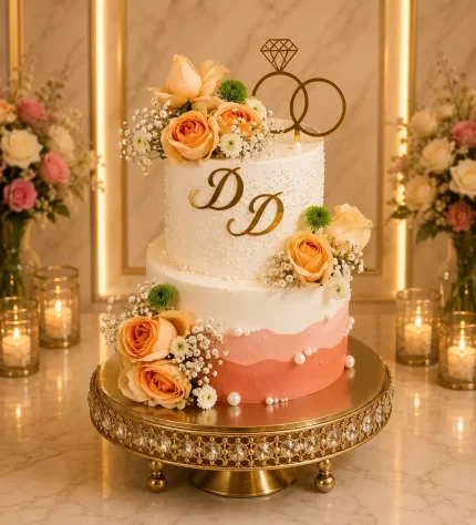 2 Tier Engagement Cake