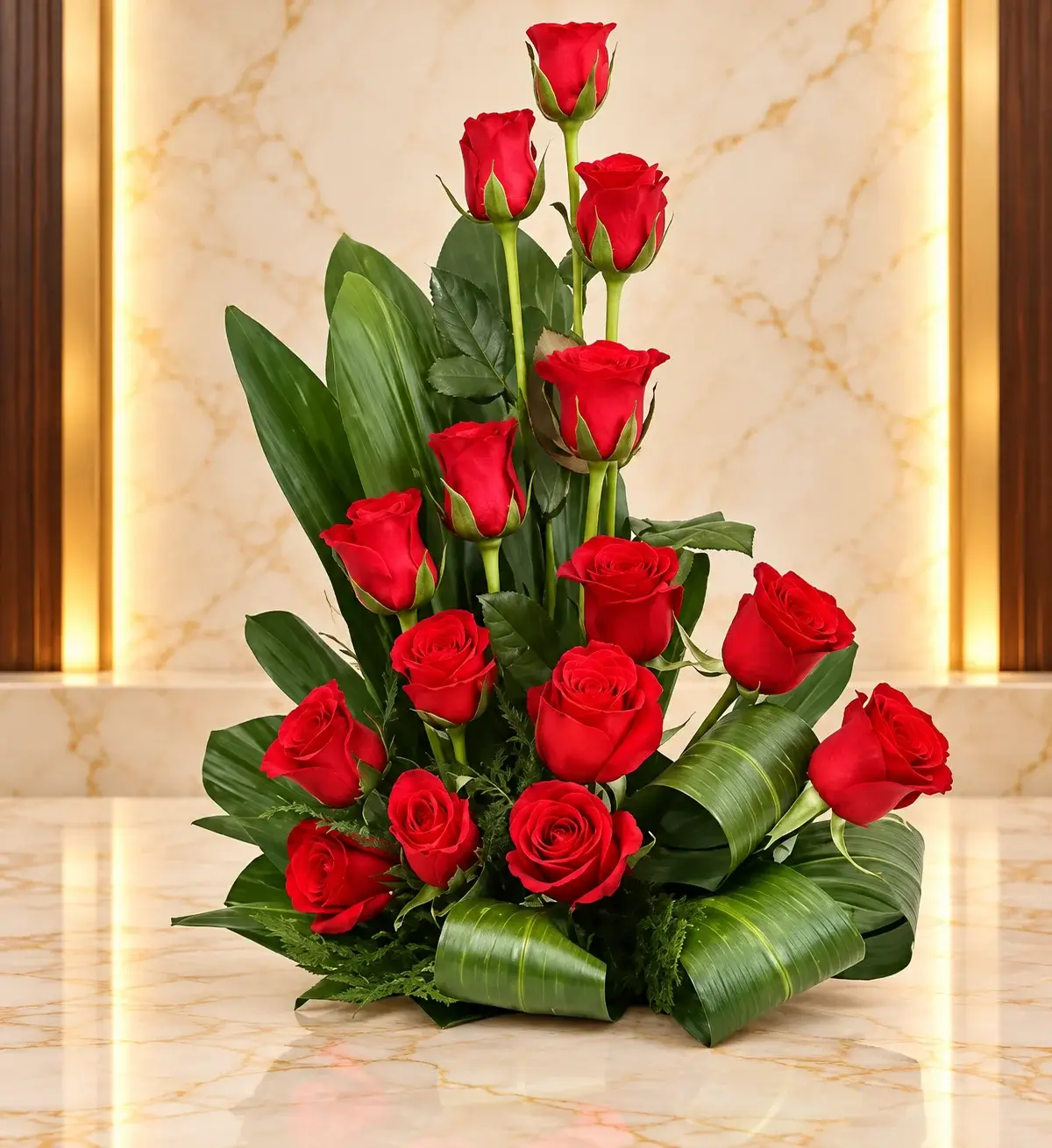 Elegant Red Rose Arrangement