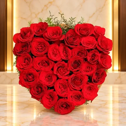 Heart Shape Roses Boquet