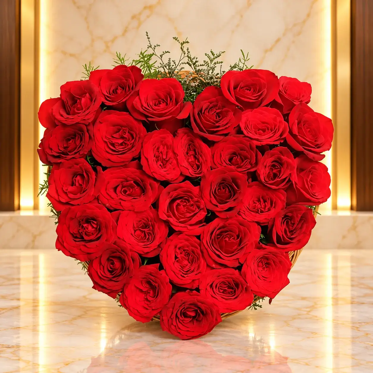 Heart Shape Roses Boquet